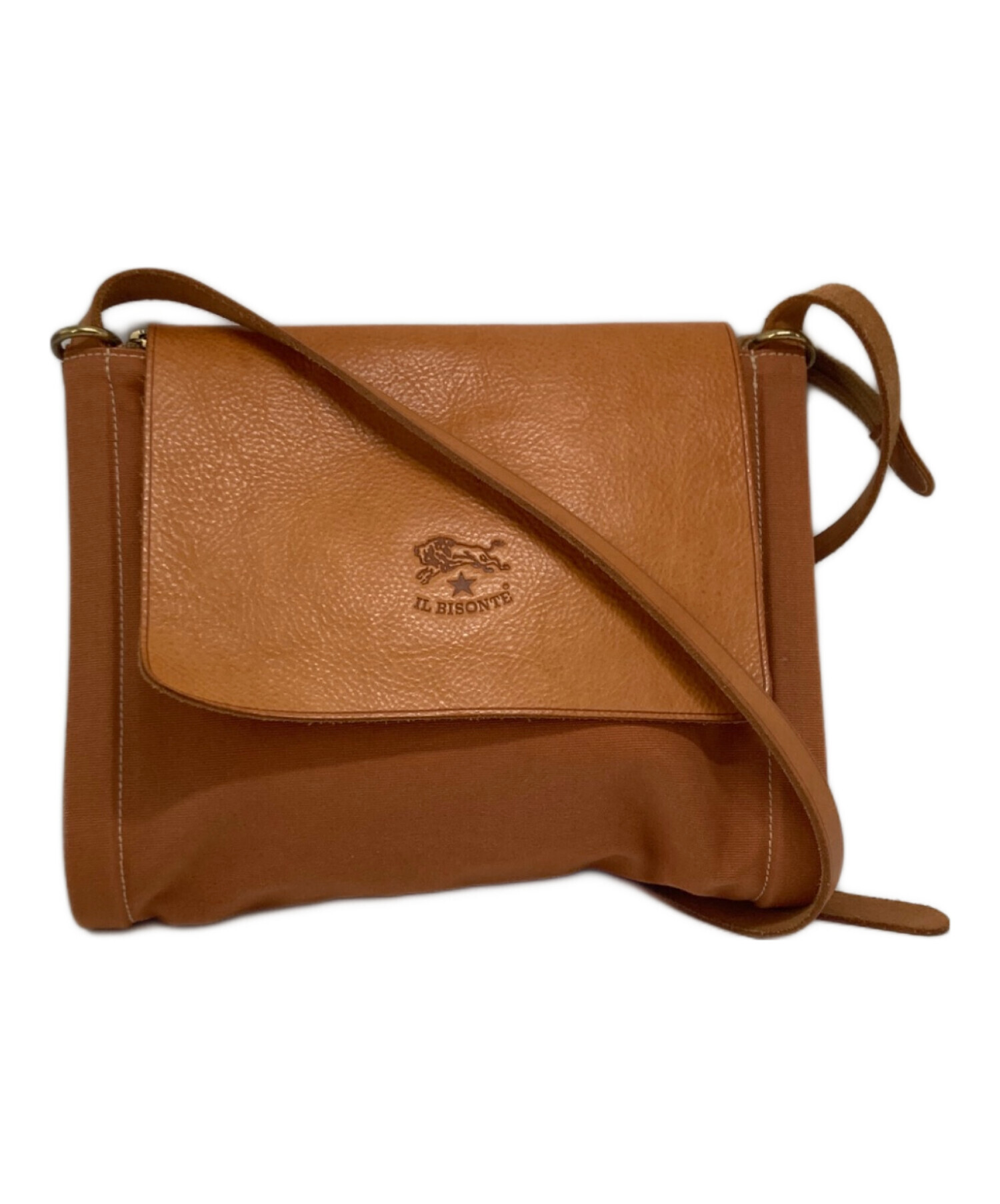 中古・古着通販】IL BISONTE (イル ビゾンテ) 筒型レザーショルダー 