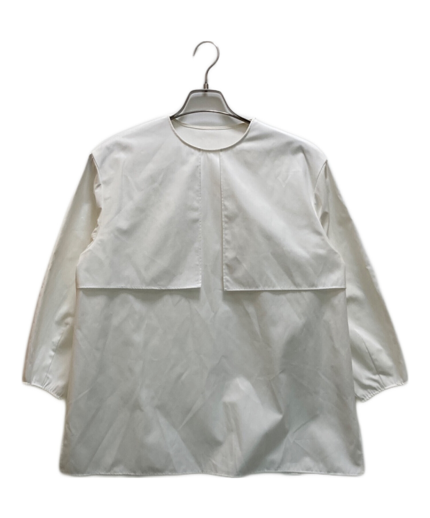 lohen ハイカウントダブルクロスノーカラーブラウス LOHENローヘン