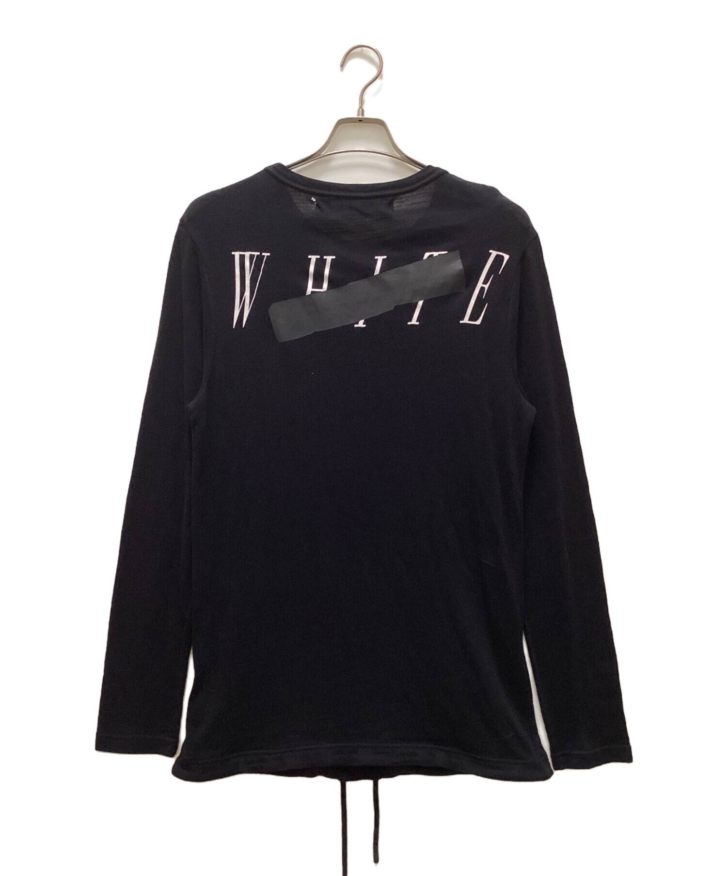 中古・古着通販】OFFWHITE (オフホワイト) ロングカットソー ブラック 