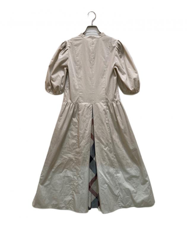 ブルーレーベルクレストブリッジ バンドカラー 長袖 ロング シャツワンピース36 中古・古着通販】BLUE LABEL CRESTBRIDGE (ブルーレーベルクレスト