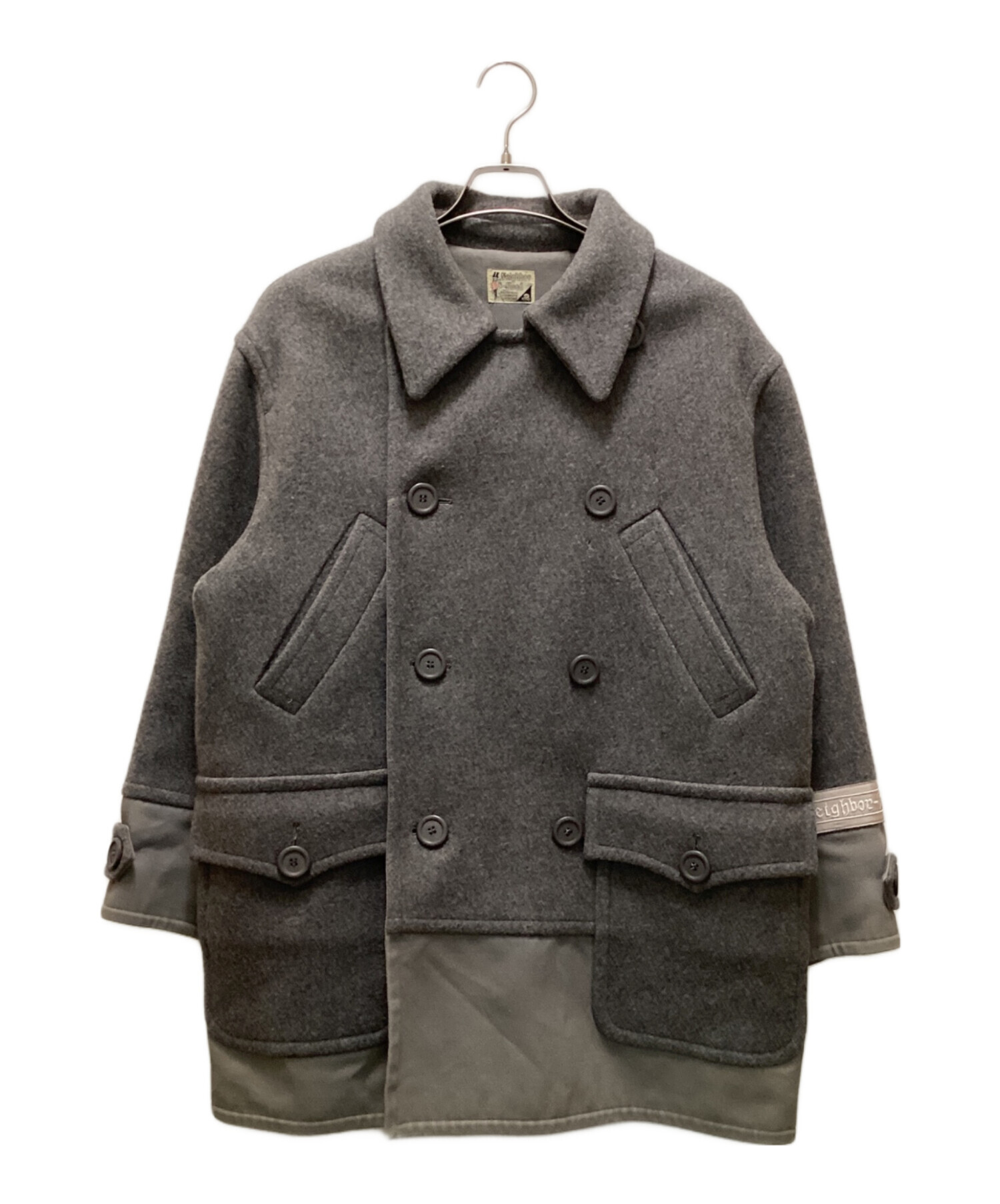 中古・古着通販】NEIGHBORHOOD (ネイバーフッド) Pコート グレー
