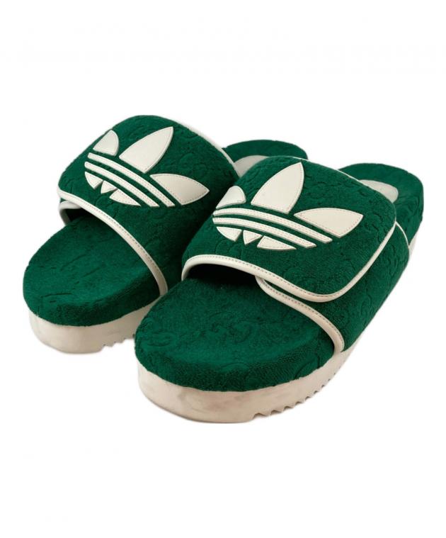GUCCI adidas 緑色 ビーチサンダル 中古・古着通販】adidas (アディダス) GUCCI (グッチ) コラボスライド