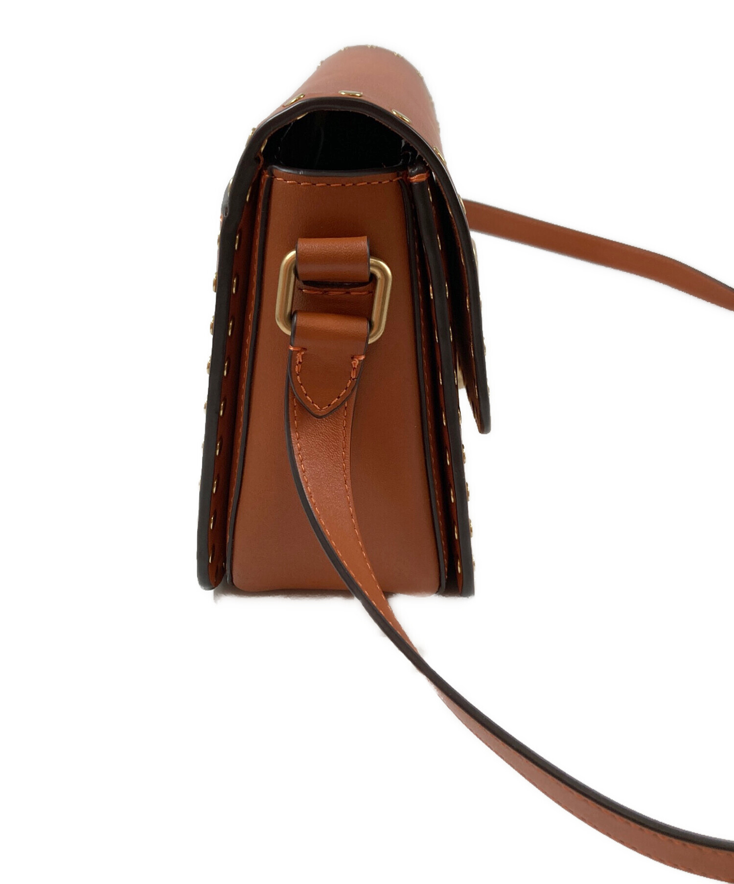 コーチ ショルダーバッグ メッセンジャー シグネチャー PVC 黒 美品