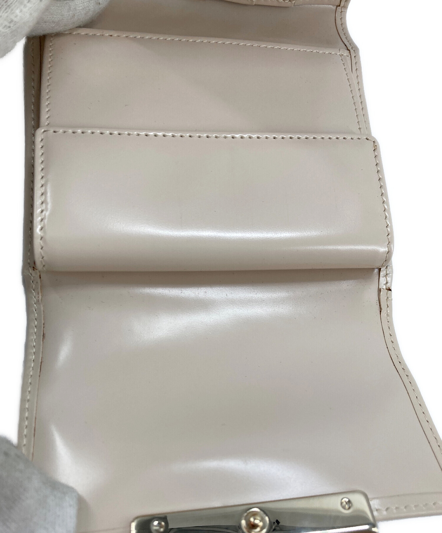 中古・古着通販】Cartier (カルティエ) 3つ折り財布 アイボリー 