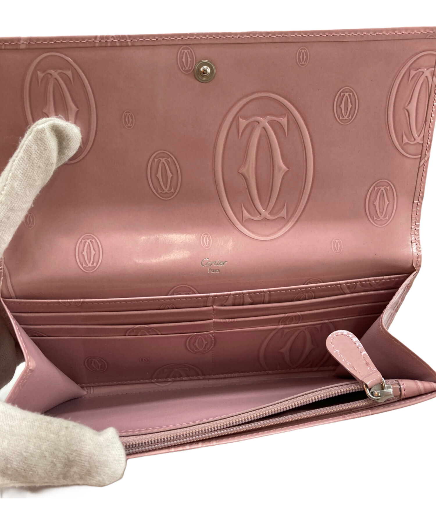 中古・古着通販】Cartier (カルティエ) 長財布 ピンク｜ブランド