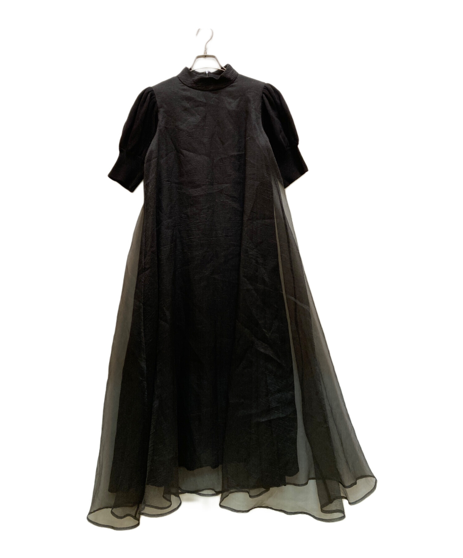 中古・古着通販】Ameri (アメリ) FLUFFY MACARON DRESS ブラック 