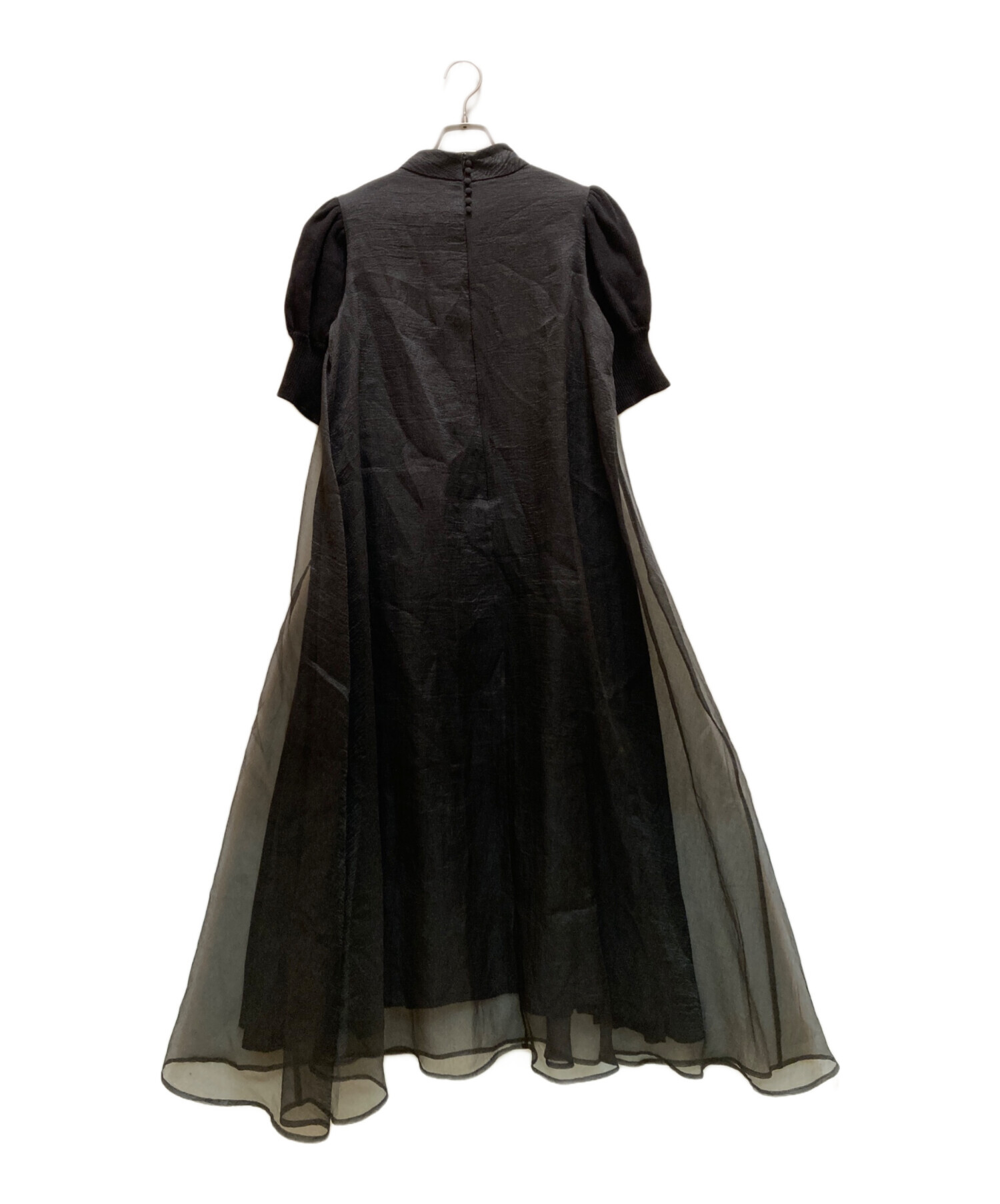 中古・古着通販】Ameri (アメリ) FLUFFY MACARON DRESS ブラック