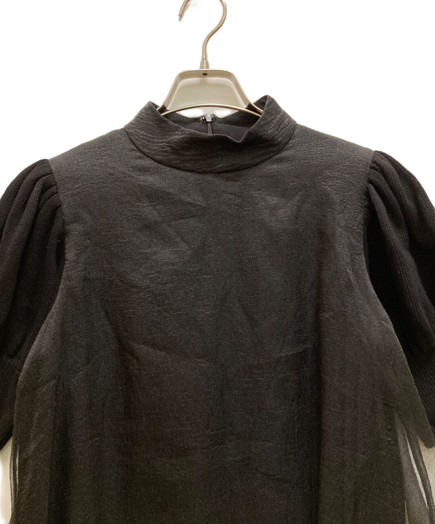 中古・古着通販】Ameri (アメリ) FLUFFY MACARON DRESS ブラック 