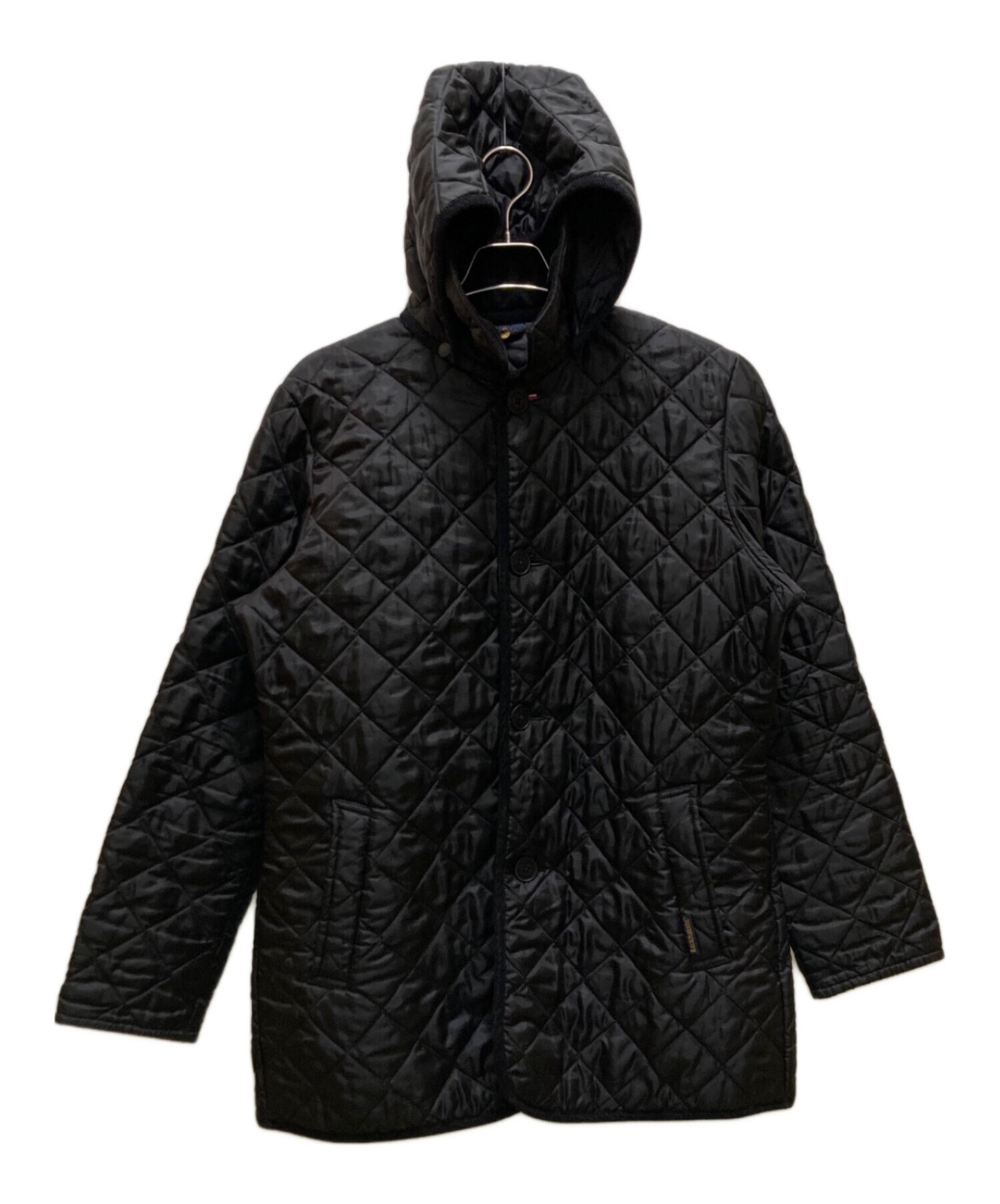 LAVENHAM 黒 フード付き キルティングジャケット サイズ36 LAVENHAM（ラベンハム）の「LAVENHAM（ラベンハム）:  『DENSTON』 ウール フード キルティング ジャケット□（カバーオール）」 - WEAR