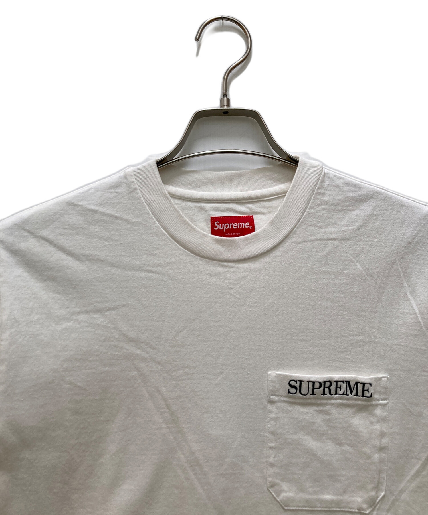 中古・古着通販】Supreme (シュプリーム) ロゴ刺繍ポケットTシャツ