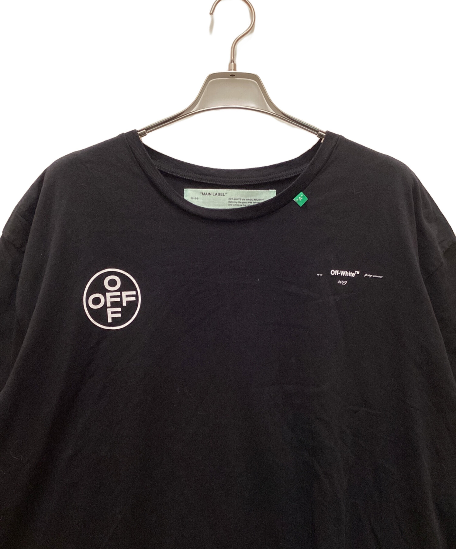中古・古着通販】OFFWHITE (オフホワイト) ロゴプリントTシャツ 