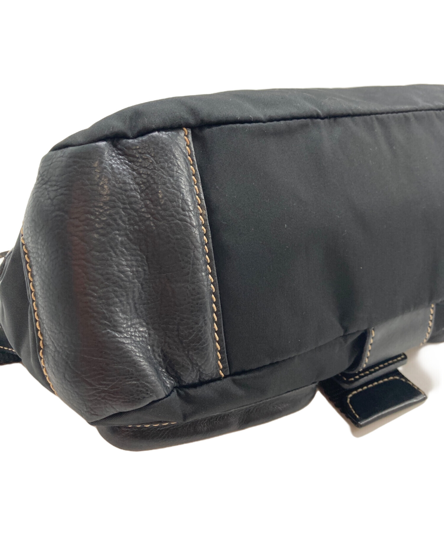 中古・古着通販】PRADA (プラダ) レザー切替ワンショルダーバッグ