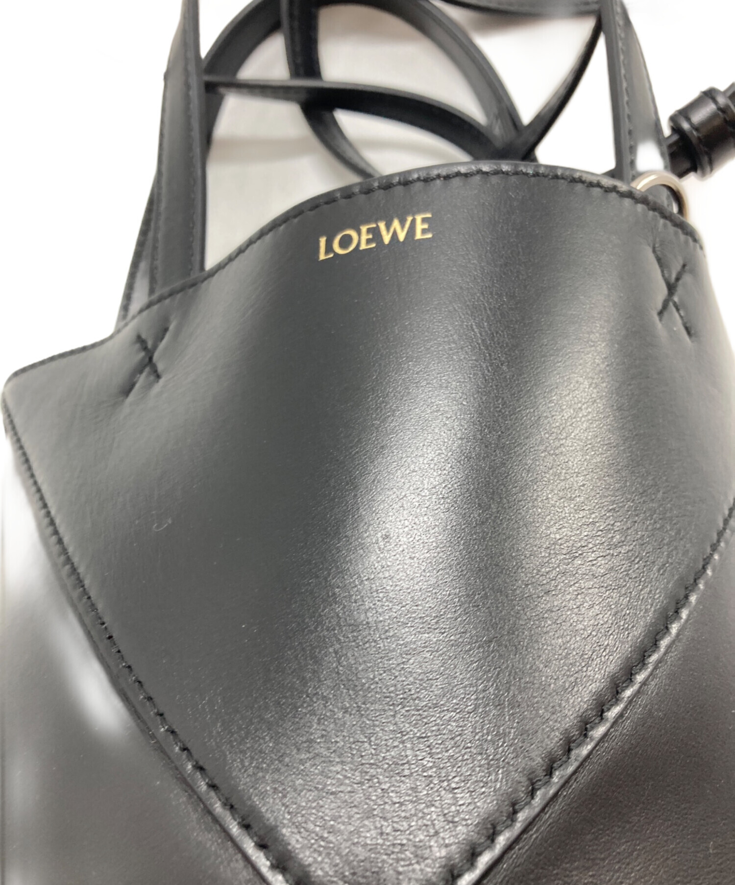 中古・古着通販】LOEWE (ロエベ) パズルフォルドトートミニ ブラック 