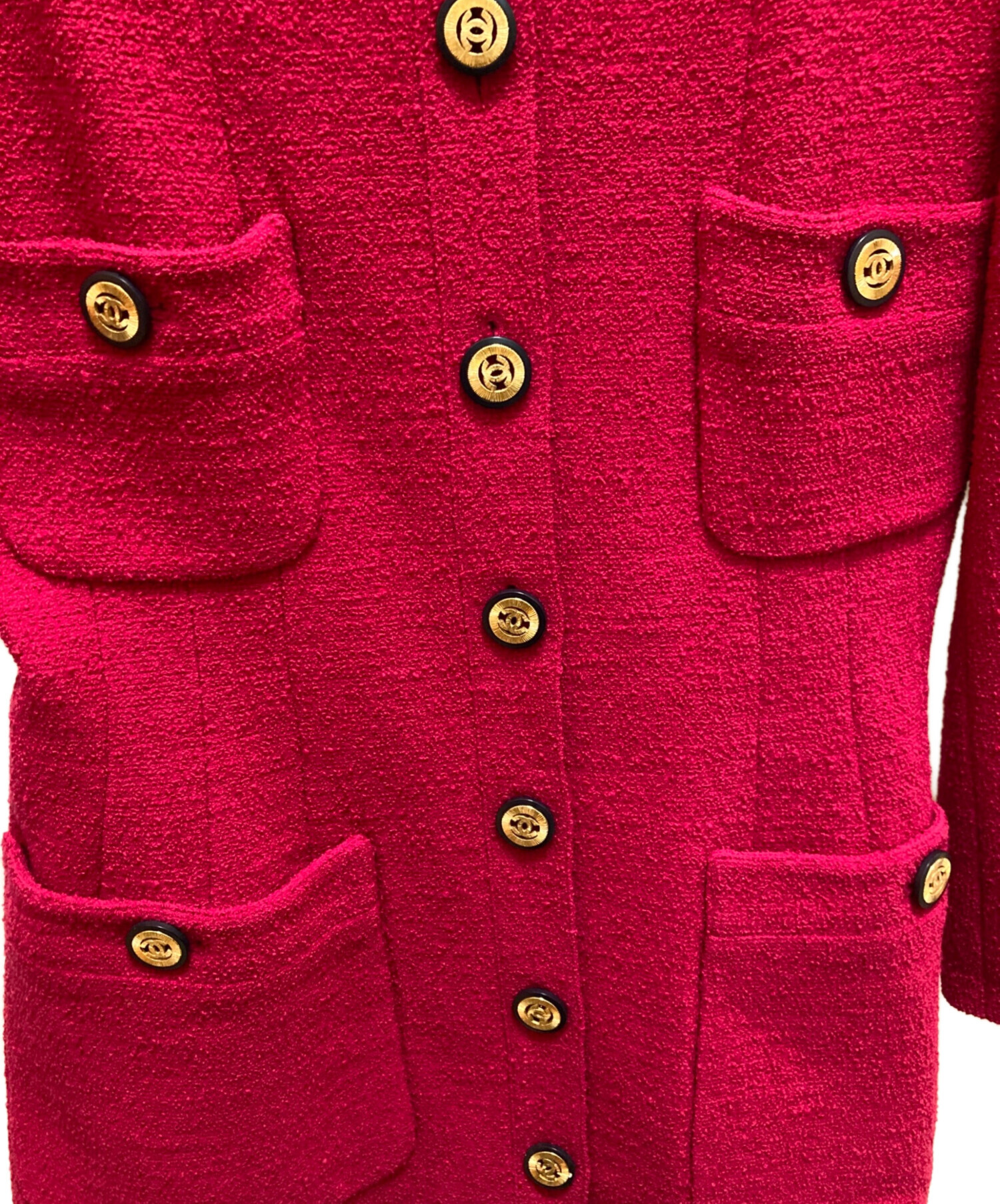 処分価格‼️シャネル　鮮やかツイードジャケット 中古・古着通販】CHANEL (シャネル) ヴィンテージココマークボタンノー
