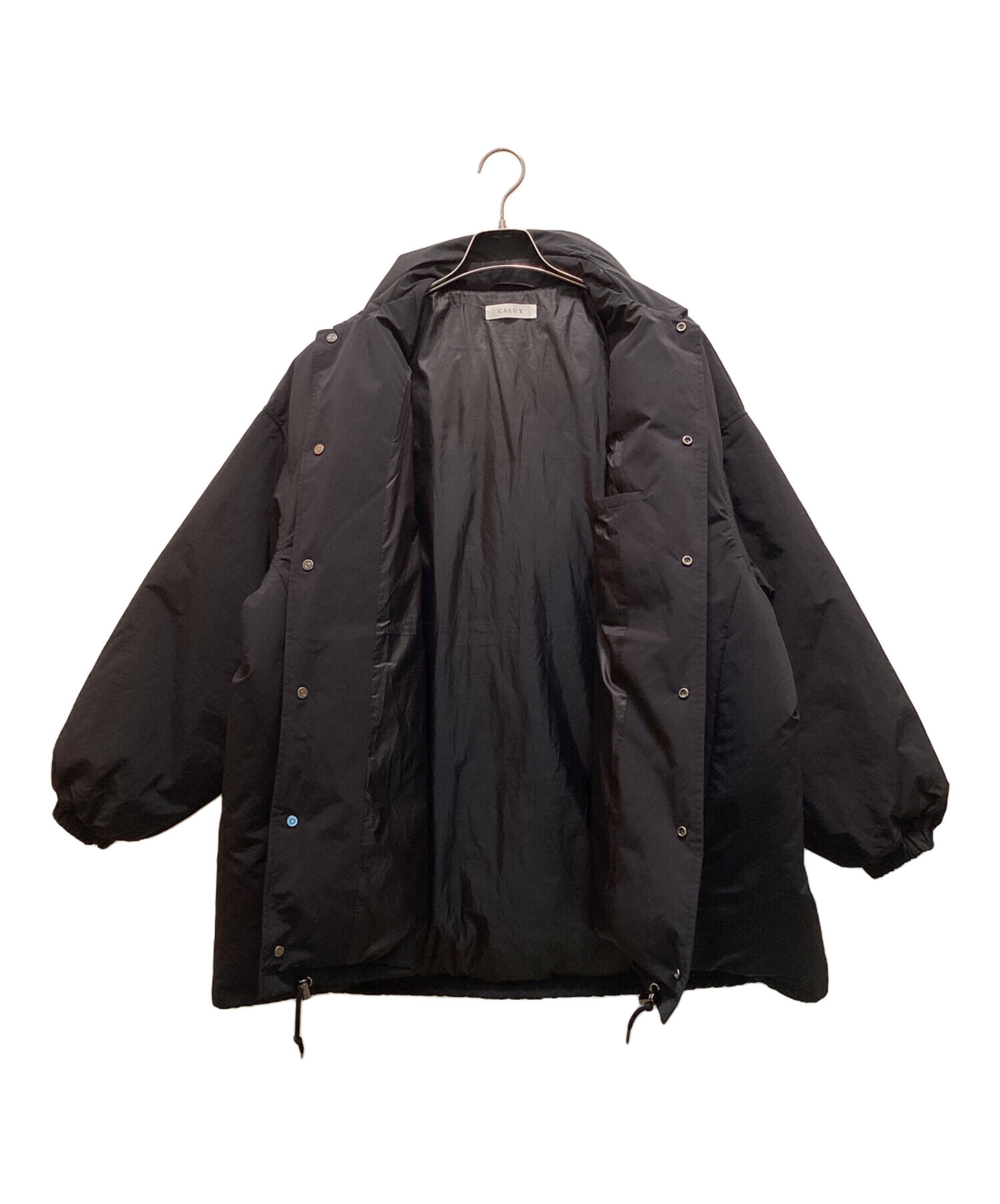 中古・古着通販】CALUX (キャラクス) PUFFER COACH JACKET ブラック