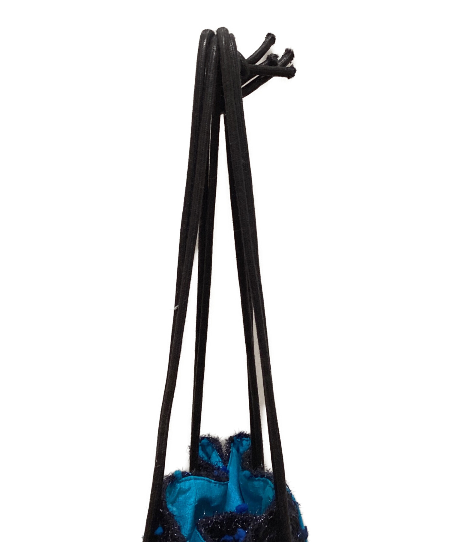 【未使用品】charmantsac ツイード トートバッグ ネイビー完売 中古・古着通販】charmantsac (シャルマントサック) 巾着ツイード