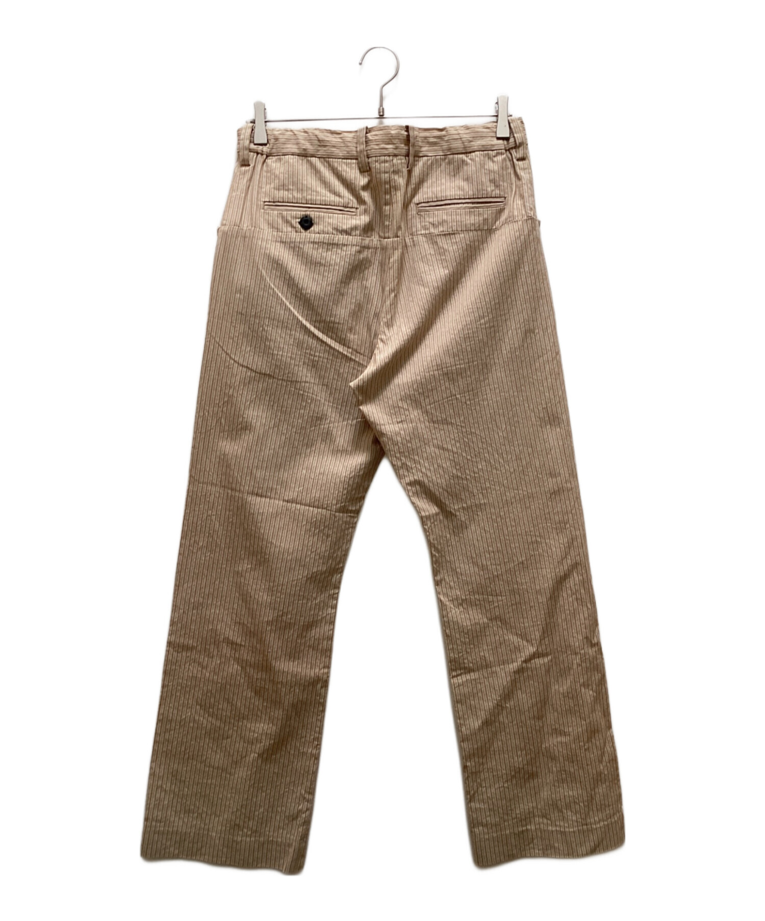 中古・古着通販】SUNSEA (サンシー) FLANNEL CHECK PANTS ベージュ SUNSEA check pants(size3)