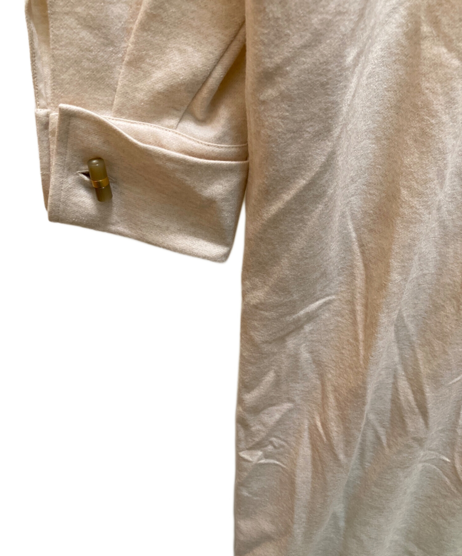 マックスマーラ MAXMARA ワンピース ウール アンゴラ 白タグ ベージュ 中古・古着通販】MaxMara (マックスマーラ) ウールシャツワンピース