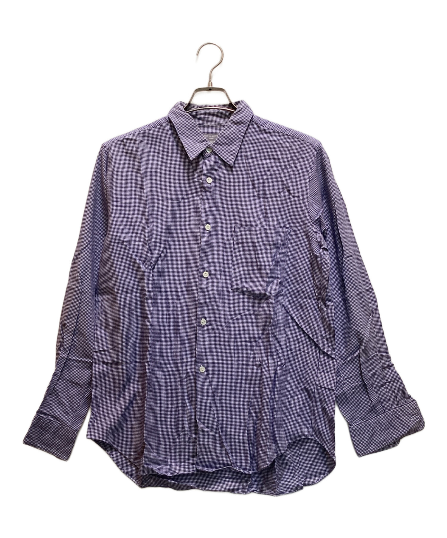 【中古】コムデギャルソンオム COMME des GARCONS HOMME 田中オム カジュアルシャツ 長袖 千鳥格子 M 青 白 メンズ 中古・古着通販】COMME des GARCONS HOMME (コムデギャルソン オム