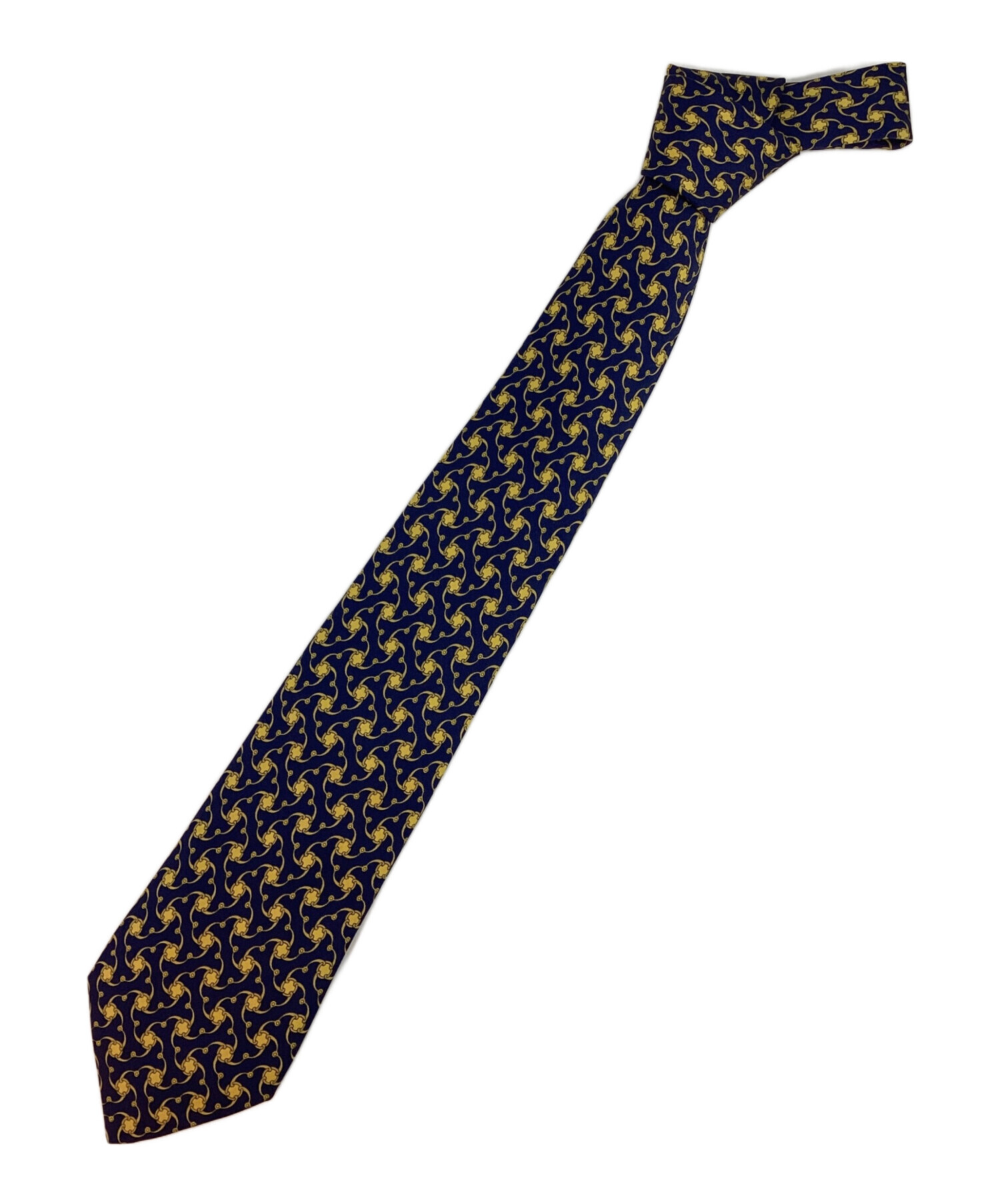 未使用級 エルメス HERMES ネクタイ ネイビー ターコイズブルー 総柄 未使用に近い✨】エルメス ネクタイ ネイビー 総柄 高級シルク - メルカリ