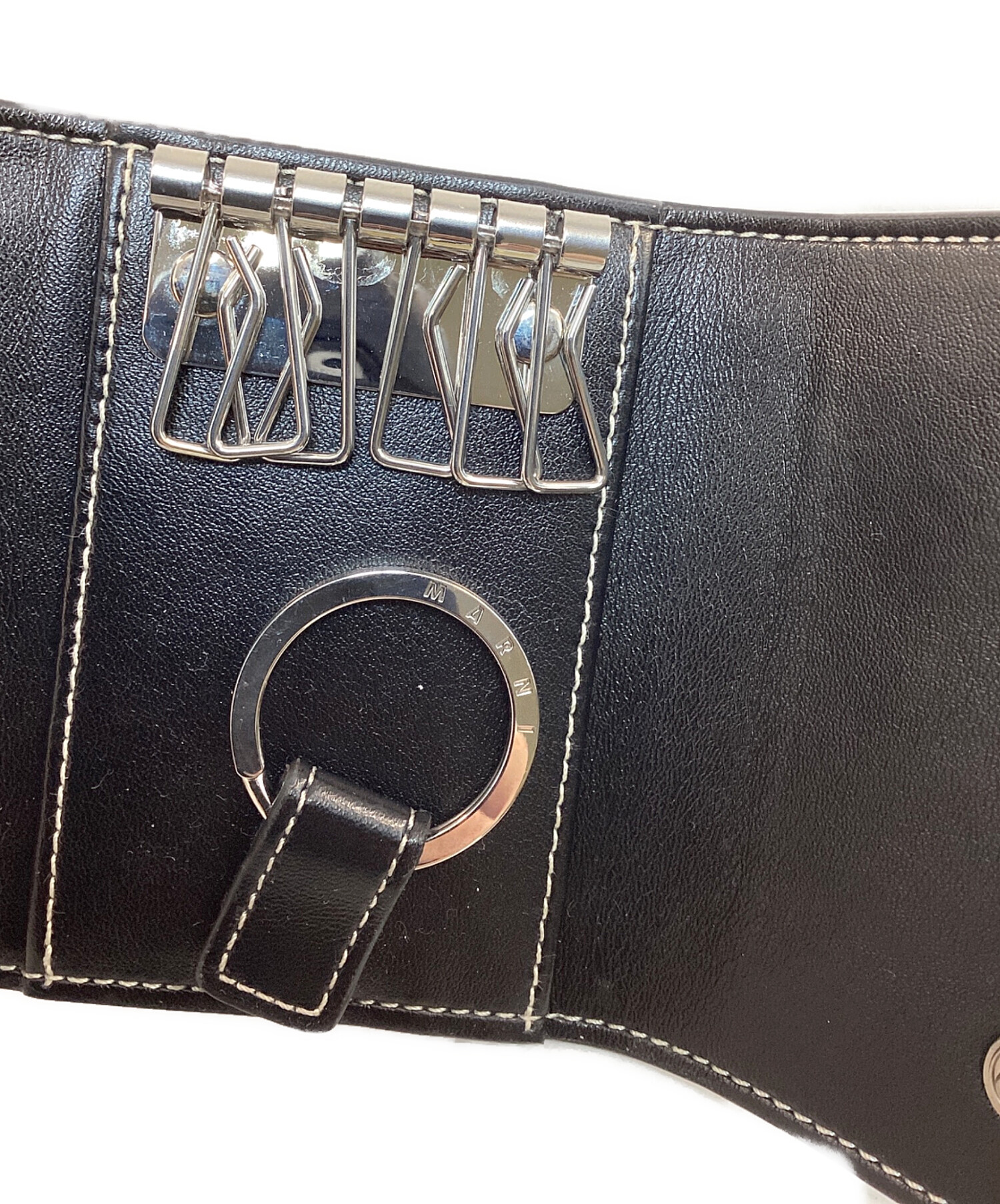 中古・古着通販】MARNI (マルニ) ロゴプリント六連キーケース ブラック