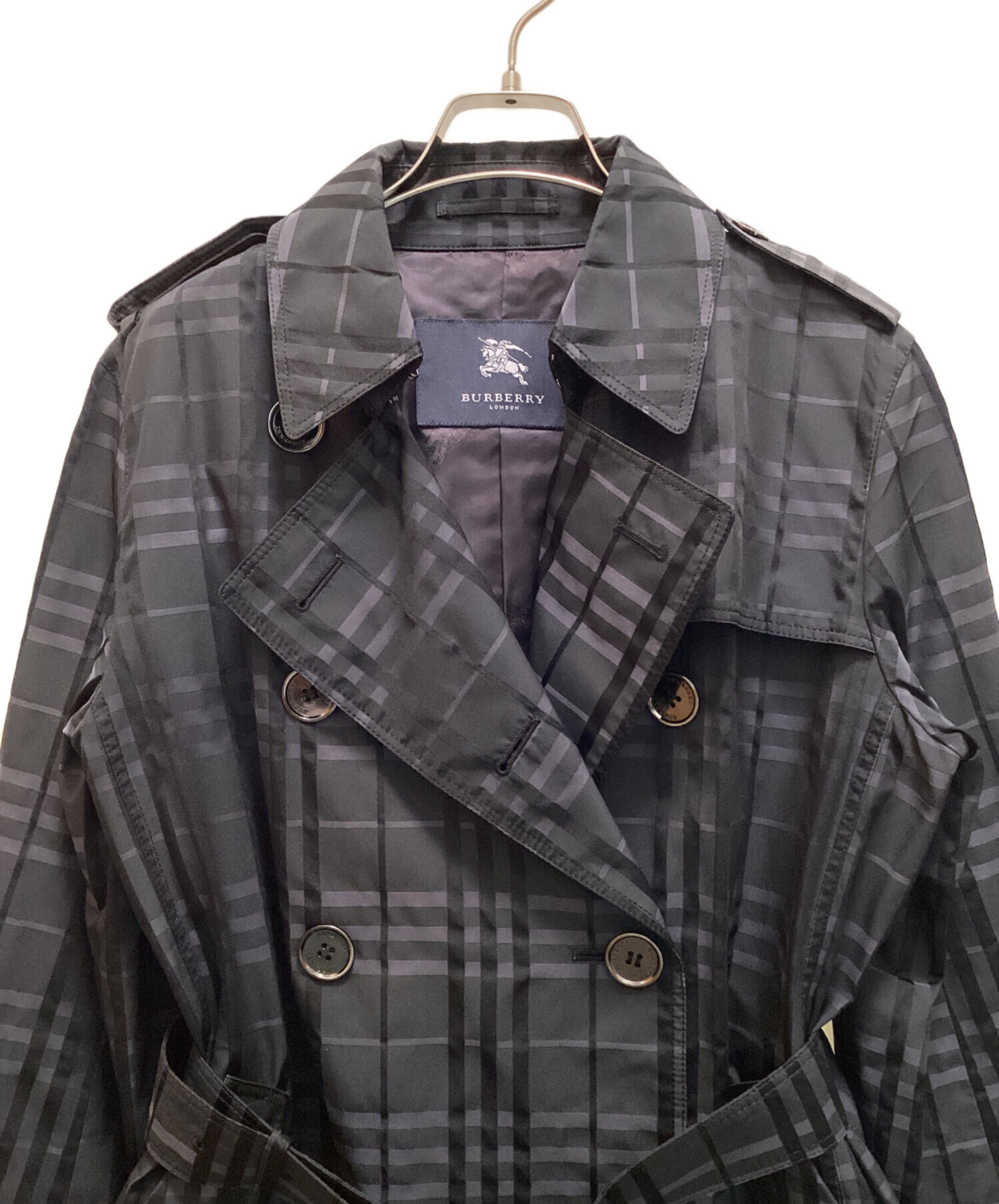 BURBERRY　メガチェックトレンチコート　【未使用に近い】 中古・古着通販】BURBERRY LONDON (バーバリーロンドン