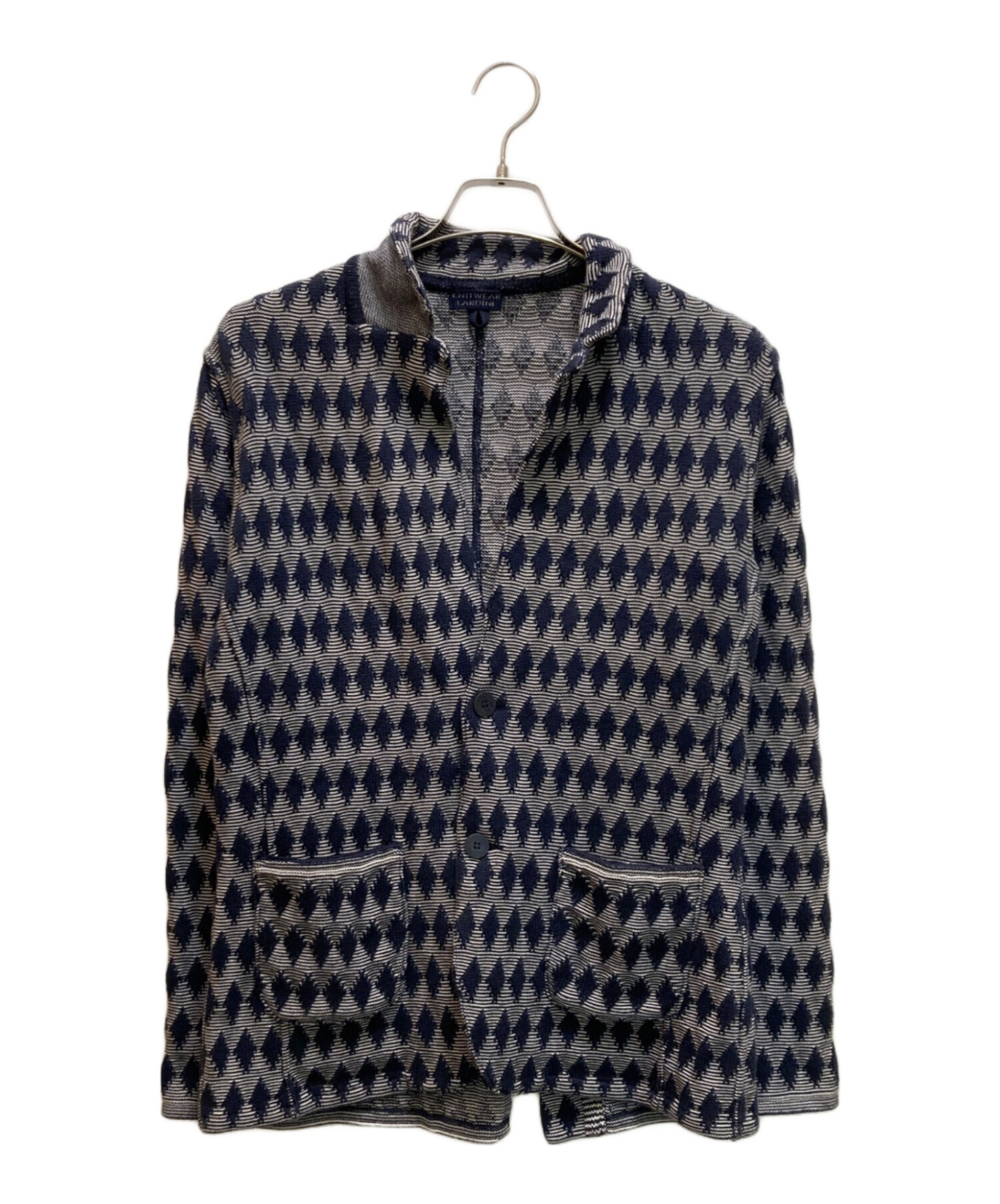 中古・古着通販】LARDINI (ラルディーニ) 総柄ニット2Bテーラード 