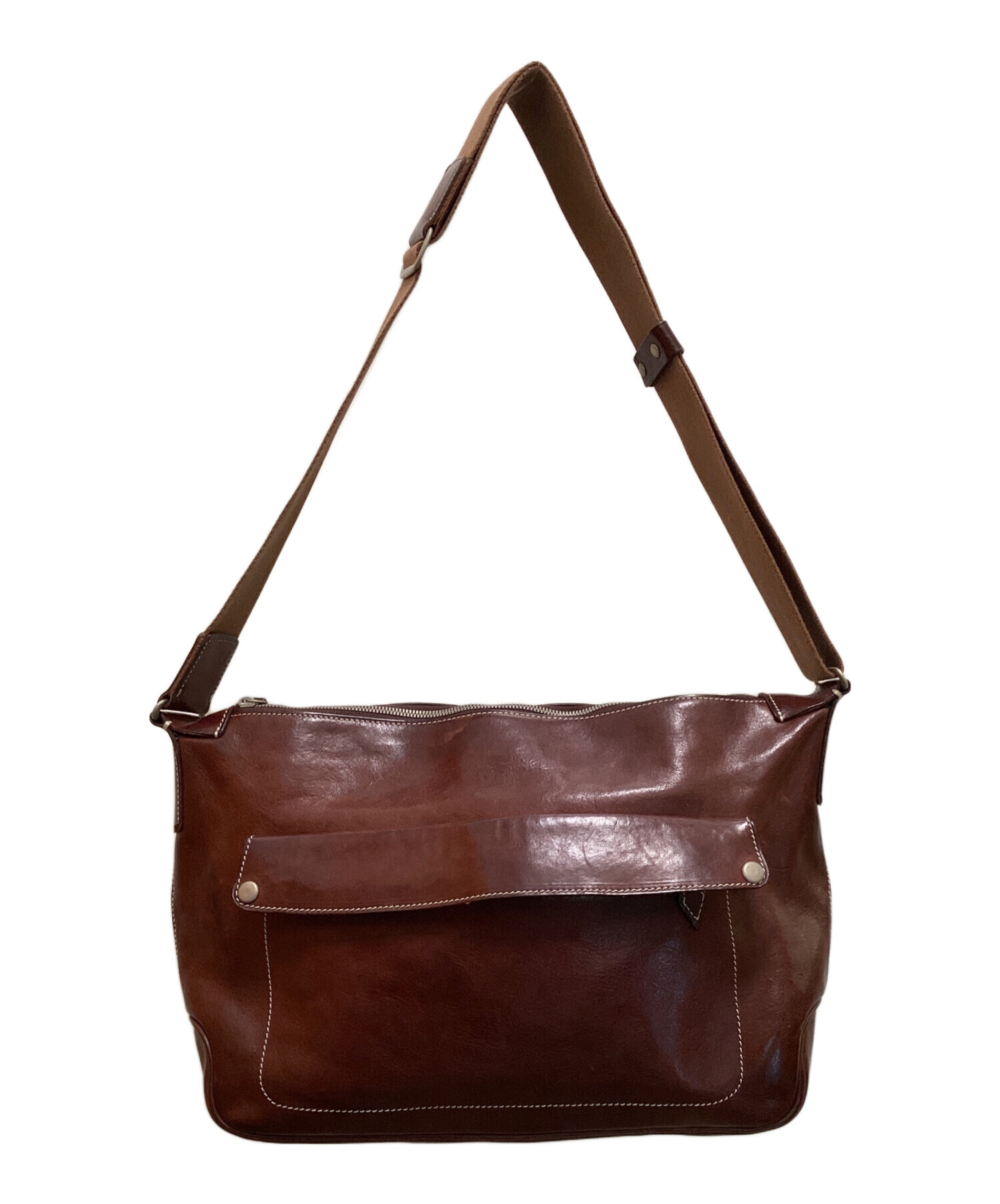 中古・古着通販】万双 (マンソウ) シモーネ レザーショルダーバッグ