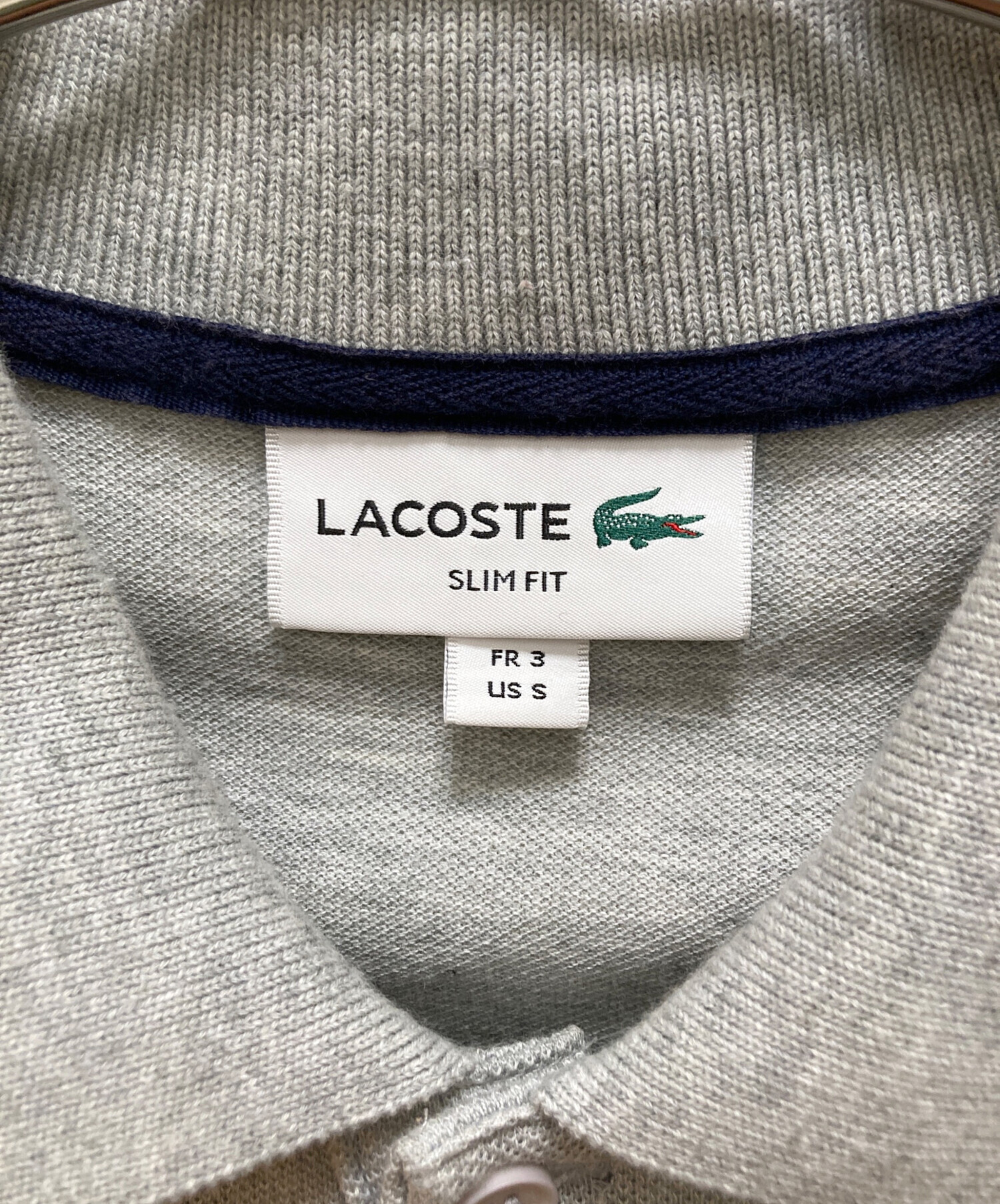 中古・古着通販】LACOSTE (ラコステ) ブロッキングポロシャツ グレー