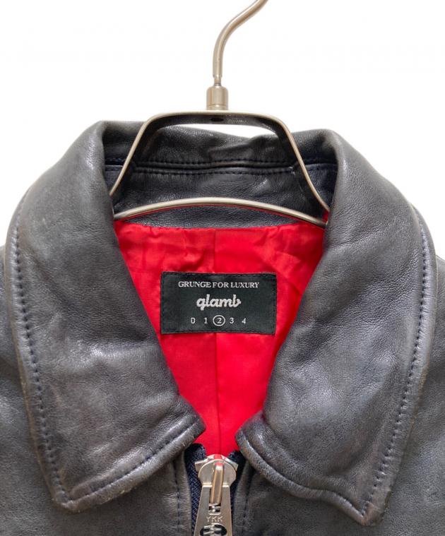 中古・古着通販】glamb (グラム) ロッソ シングルライダースジャケット