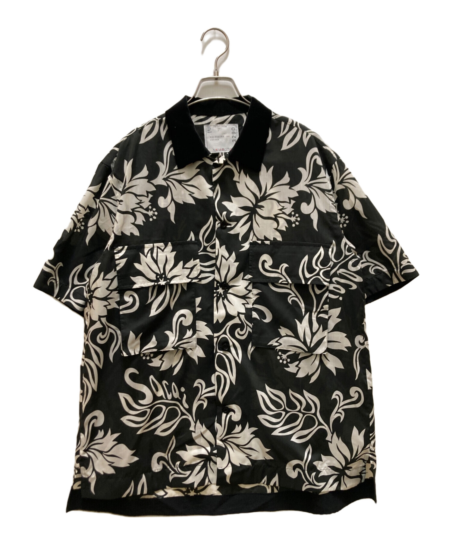 中古・古着通販】sacai (サカイ) Floral Print Shirt ブラック サイズ