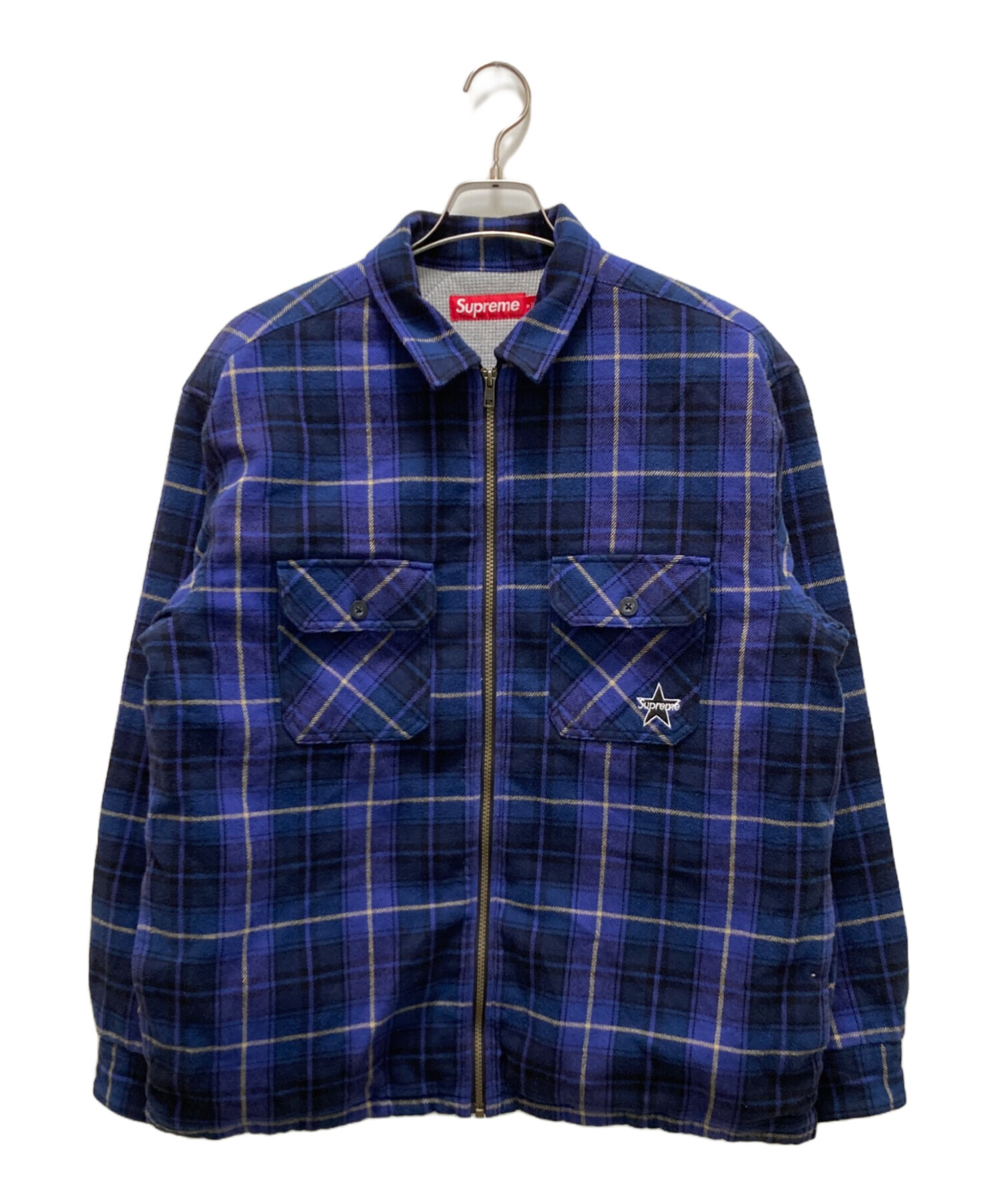 【新品未使用】 Supreme シュプリーム フランネル シャツ ブルー M 中古・古着通販】SUPREME (シュプリーム) サーマル ラインド ジップ