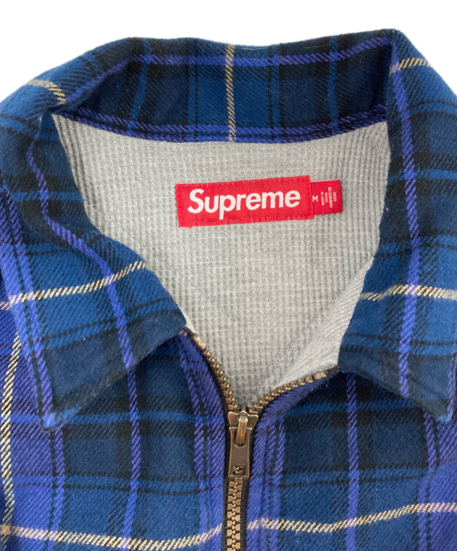 【新品未使用】 Supreme シュプリーム フランネル シャツ ブルー M 中古・古着通販】SUPREME (シュプリーム) サーマル ラインド ジップ