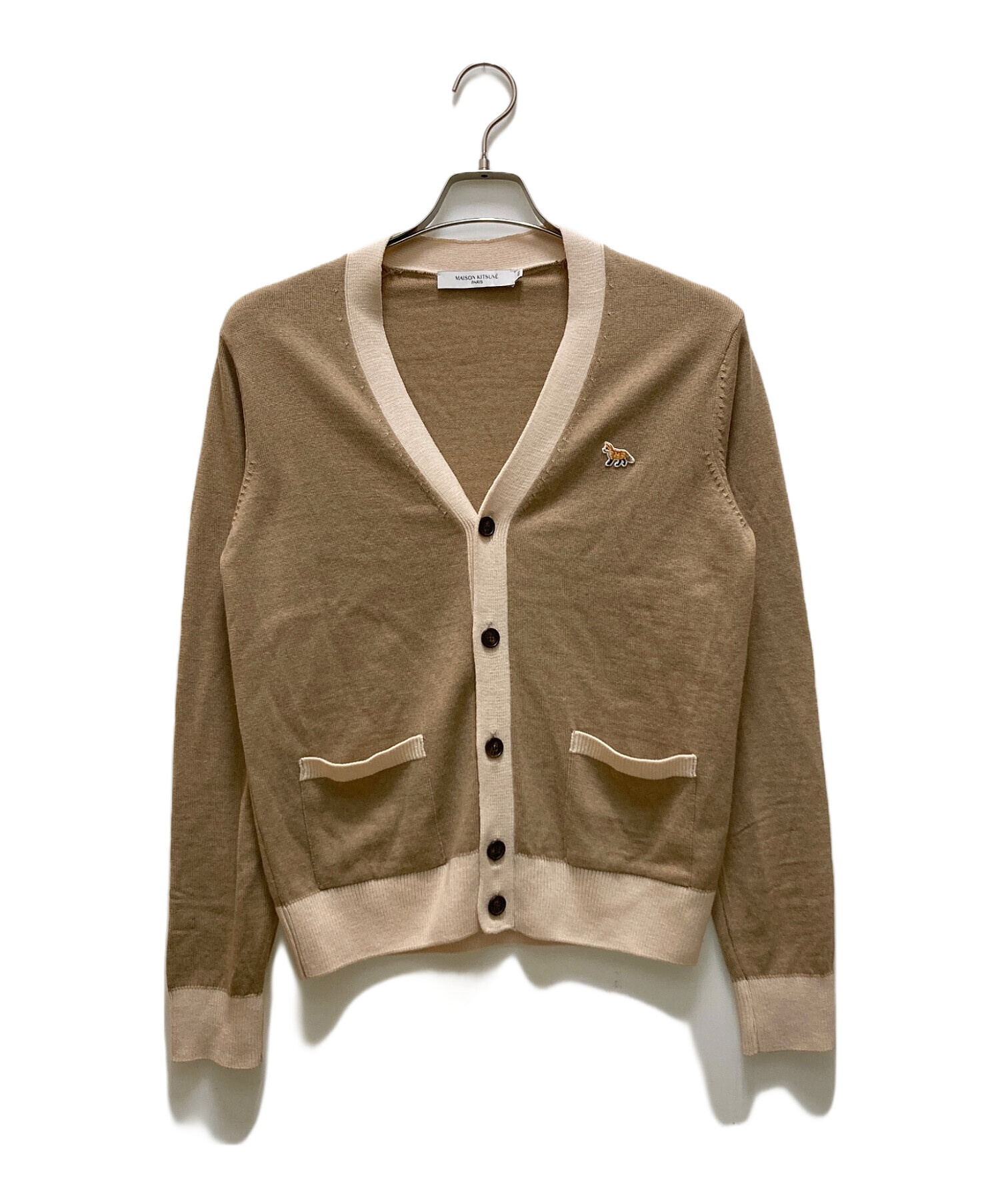 メゾンキツネ MAISON KITSUNE クラシック カーディガン M サイズ MAISON KITSUNE（メゾン キツネ） カーディガン FOX HEAD PATCH