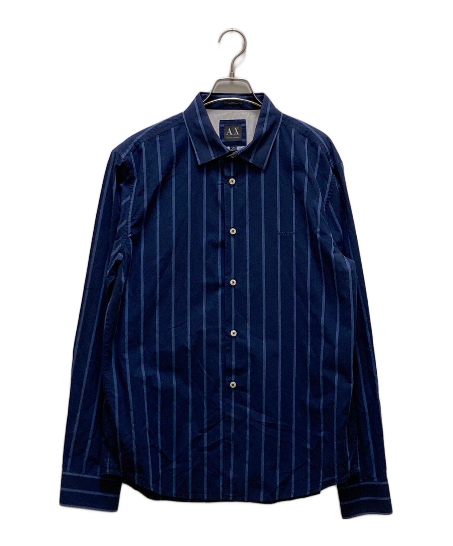 EMPORIO ARMANI ストライプ長袖シャツ 中古・古着通販】ARMANI EXCHANGE (アルマーニ エクスチェンジ