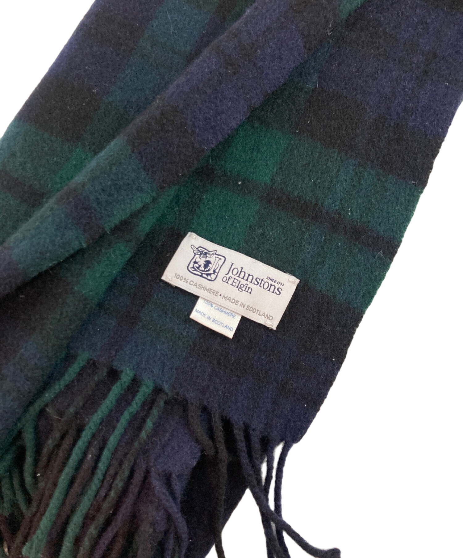 【Johnstons】JOHNSTONS OF ELGIN カシミヤ 大判 ブラックウォッチストール ジョンストンズ(johnstons)カシミア大判ストール/ブラックウォッチ