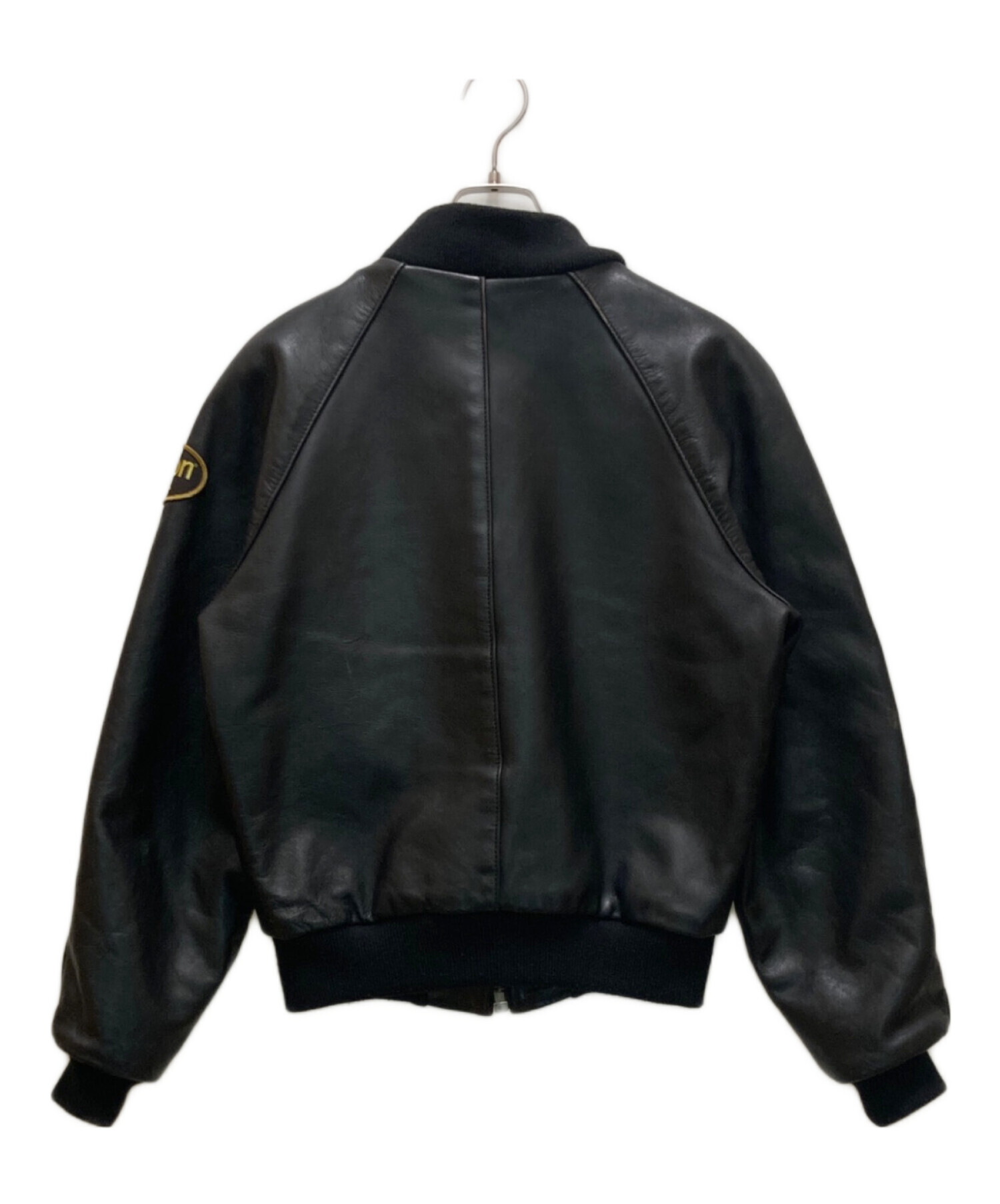 中古・古着通販】VANSON (バンソン) ロゴワッペン レザーブルゾン 