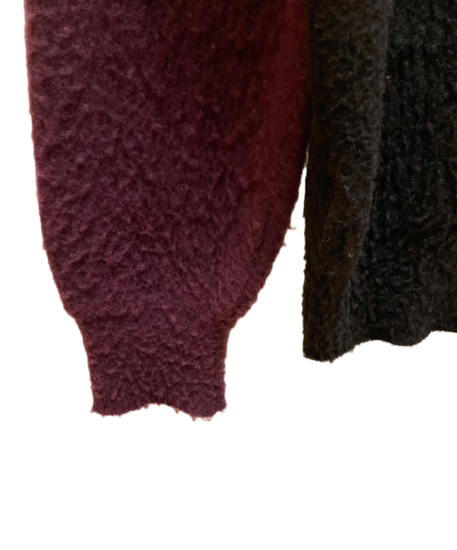 中古・古着通販】s'yte (サイト) モヘアニット オレンジ×ブラック