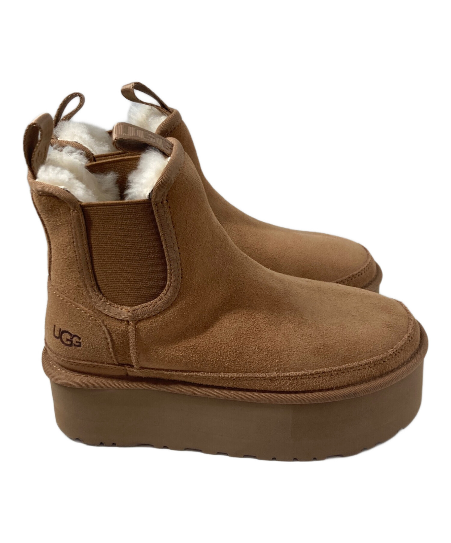 中古・古着通販】UGG (アグ) NEUMEL PLATFORM CHELSEA ブラウン サイズ 