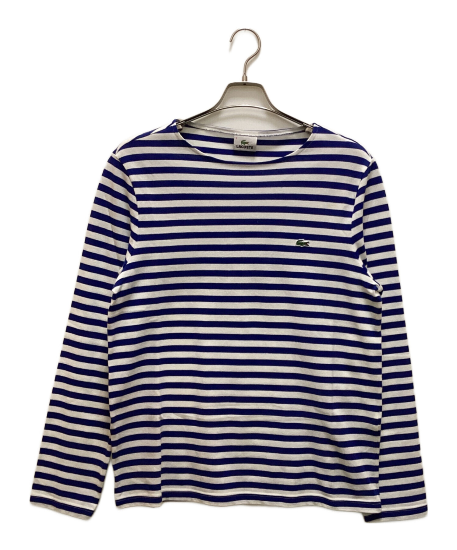 中古・古着通販】LACOSTE (ラコステ) ボーダーバスクシャツ ブルー