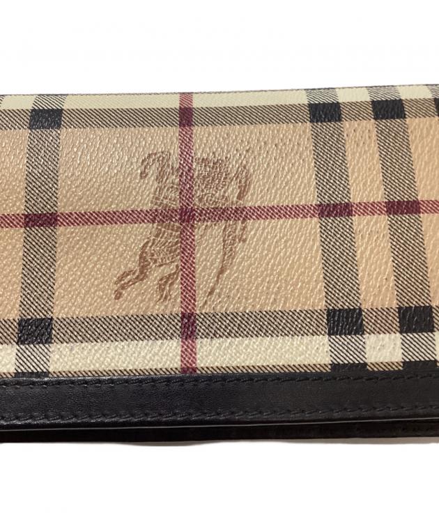 中古・古着通販】BURBERRY (バーバリー) ノバチェック長財布 ベージュ