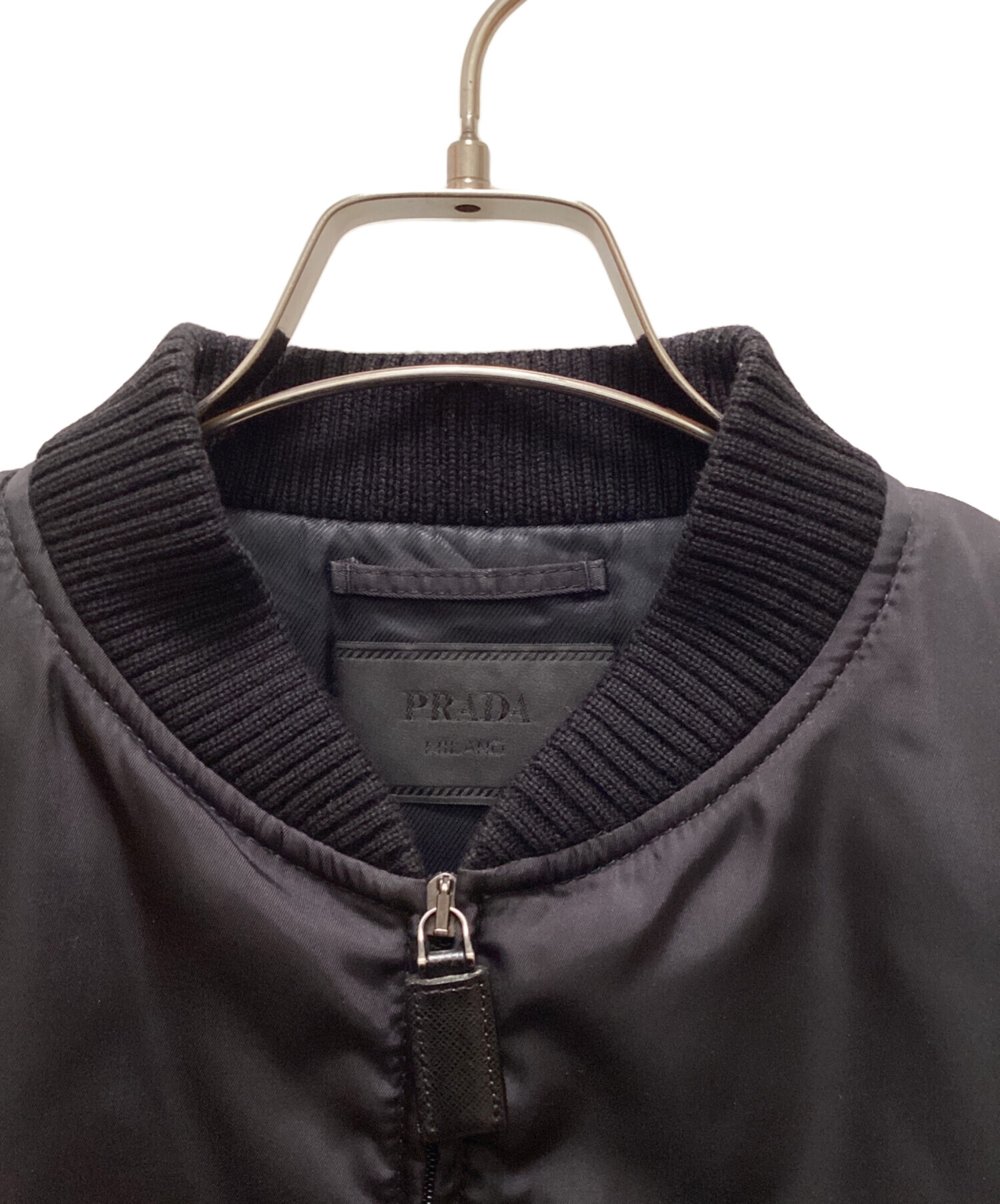 中古・古着通販】PRADA (プラダ) ボンバージャケット ブラック サイズ