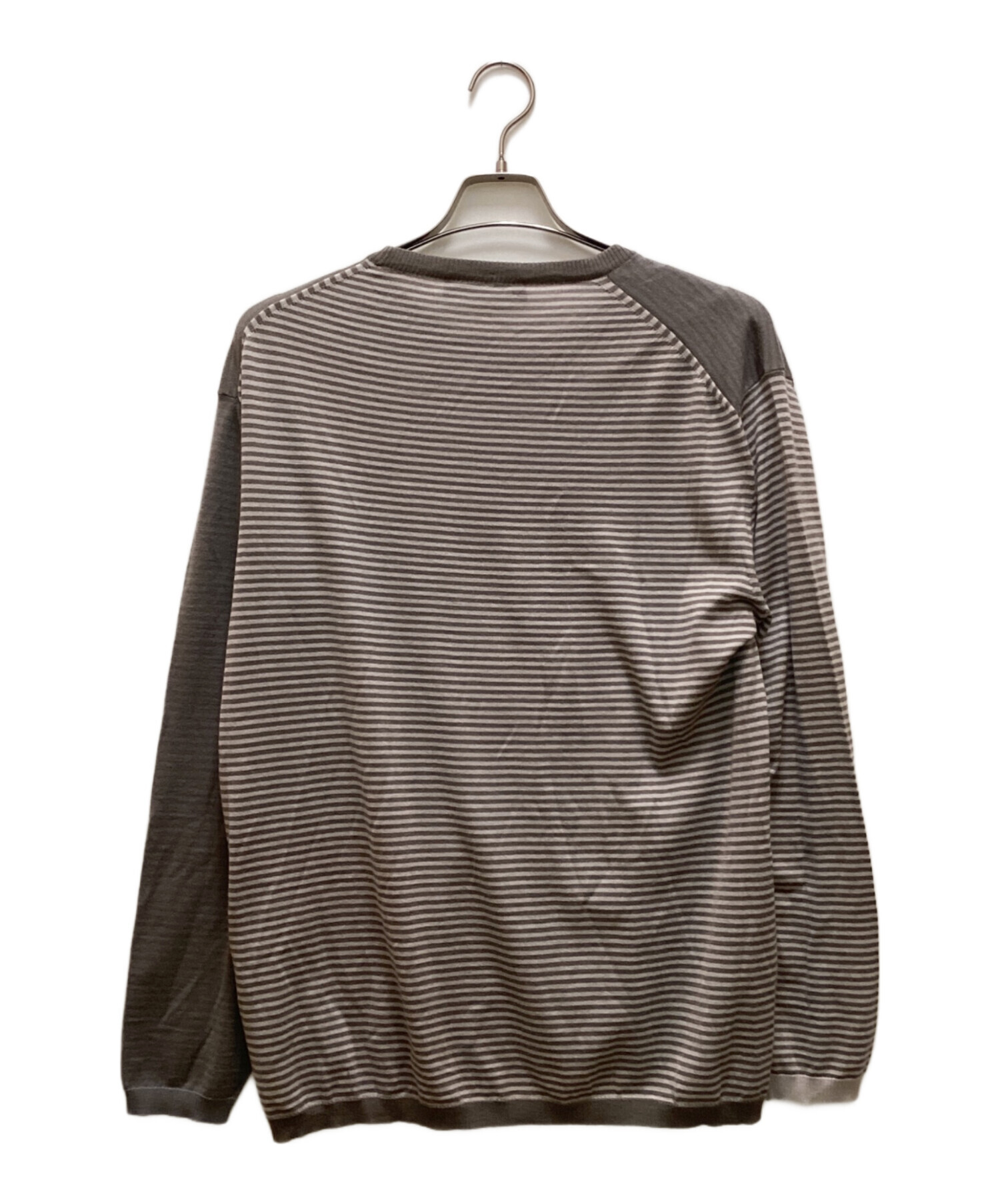 中古・古着通販】ETRO (エトロ) スイッチボーダーニット グリーン