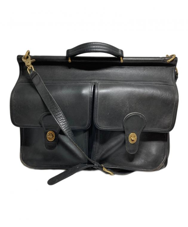 中古・古着通販】COACH (コーチ) 2WAYレザービジネスバック ブラック