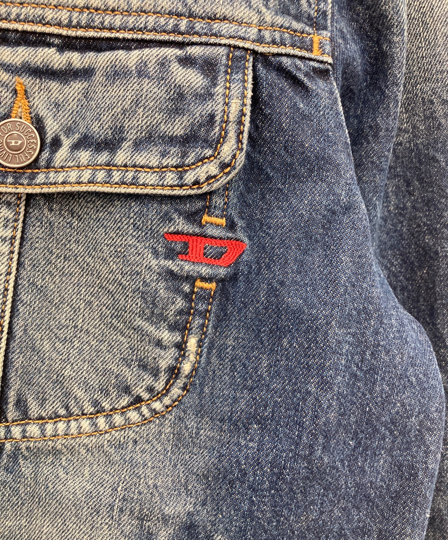 DIESEL ダメージデニムジャケット XS 中古・古着通販】DIESEL (ディーゼル) ダメージ加工デニムジャケット