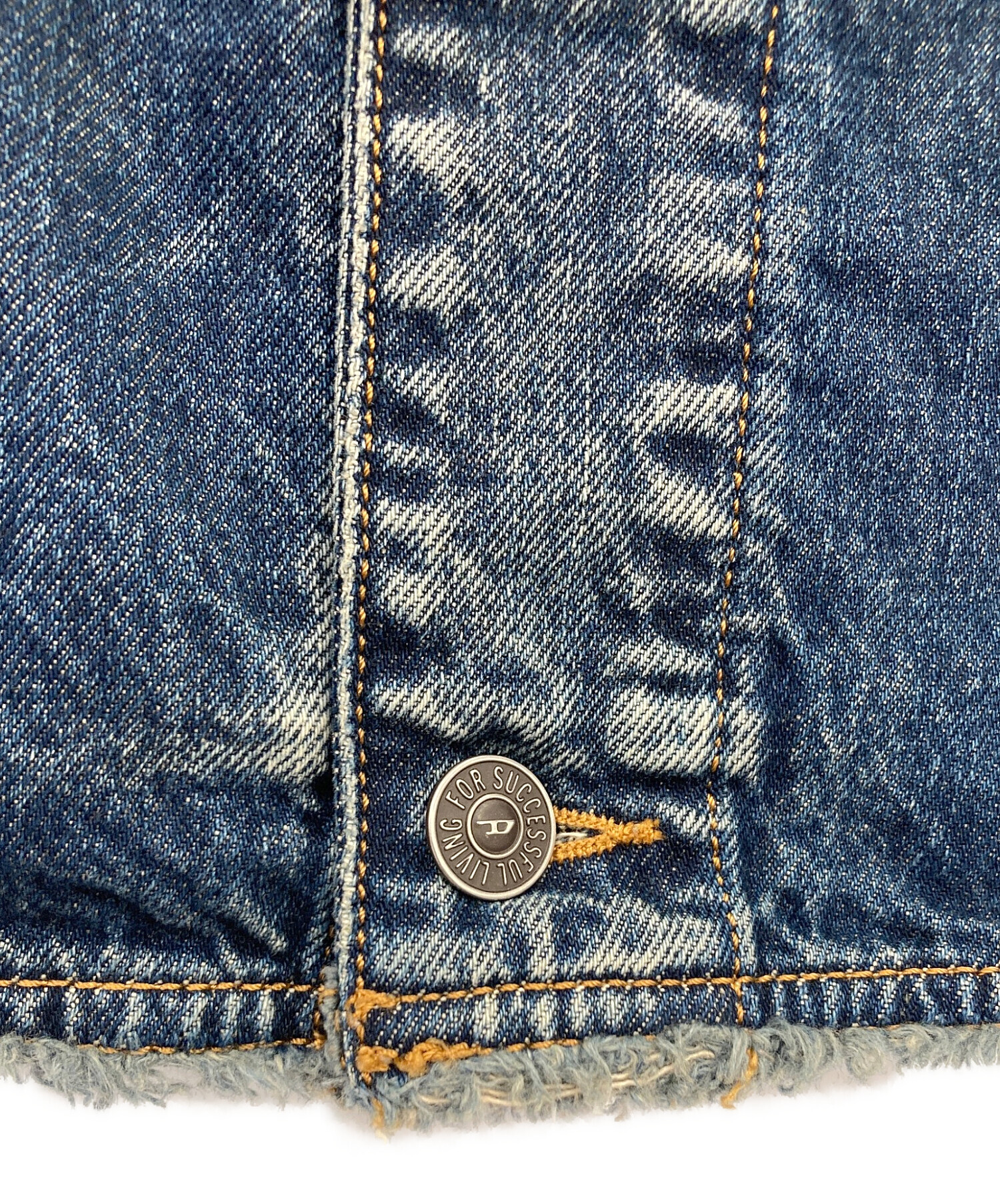 中古・古着通販】DIESEL (ディーゼル) ダメージ加工デニムジャケット