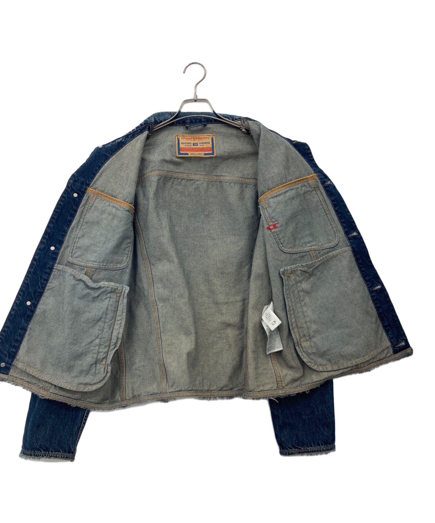 中古・古着通販】DIESEL (ディーゼル) ダメージ加工デニムジャケット