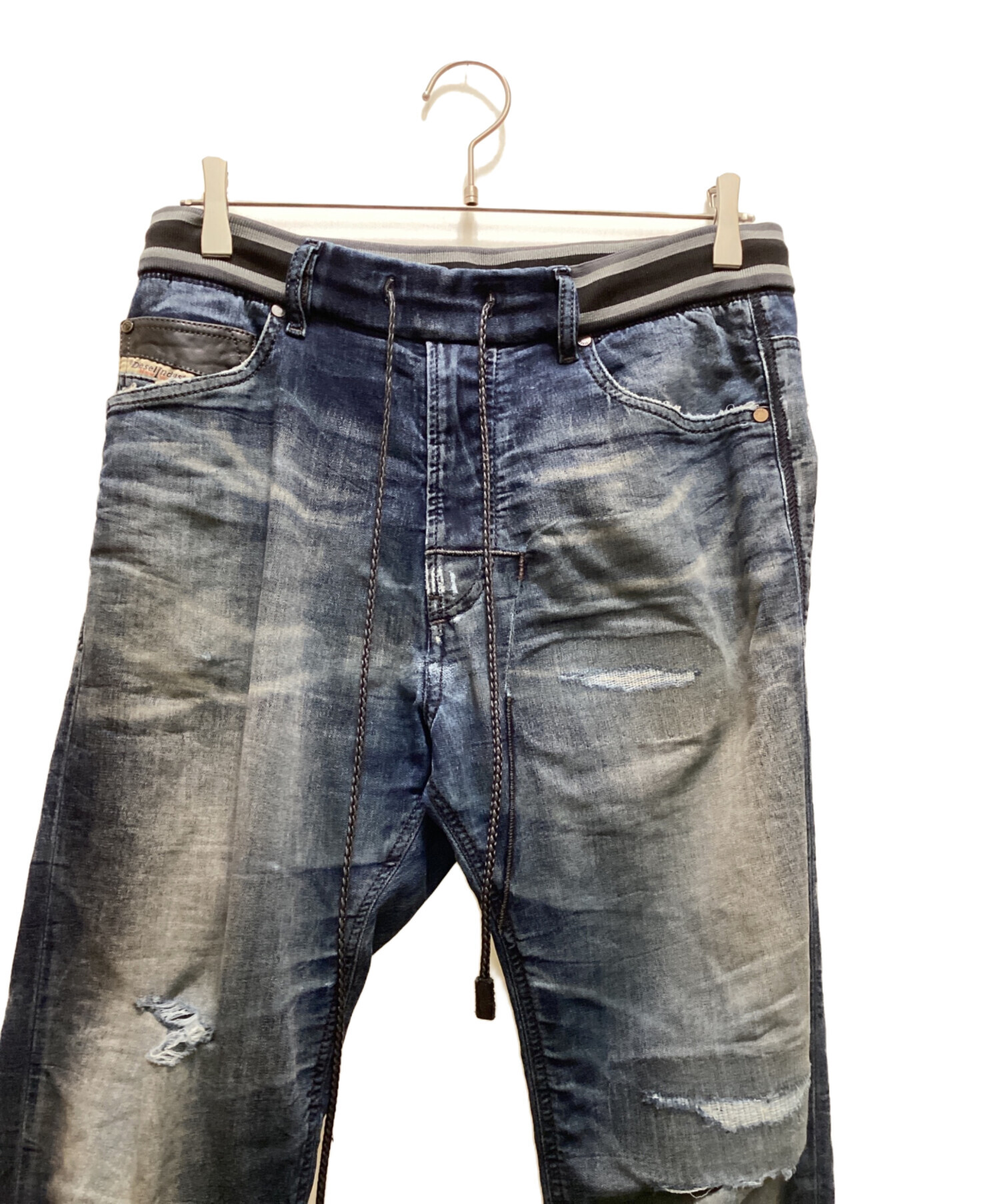 中古・古着通販】DIESEL (ディーゼル) ダメージ加工ジョグジーンズ