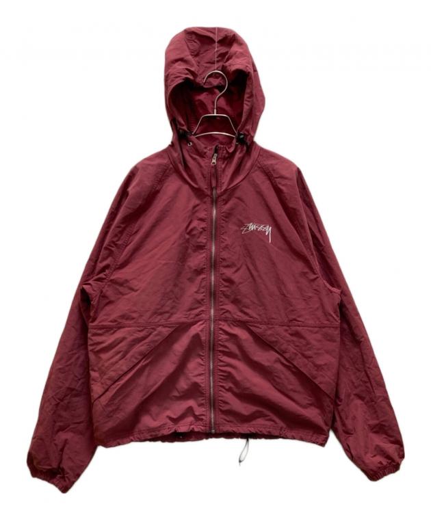 Stussy レッド ナイロンジャケット フード付き 中古・古着通販】stussy (ステューシー) ウェーブダイ ビーチシェル