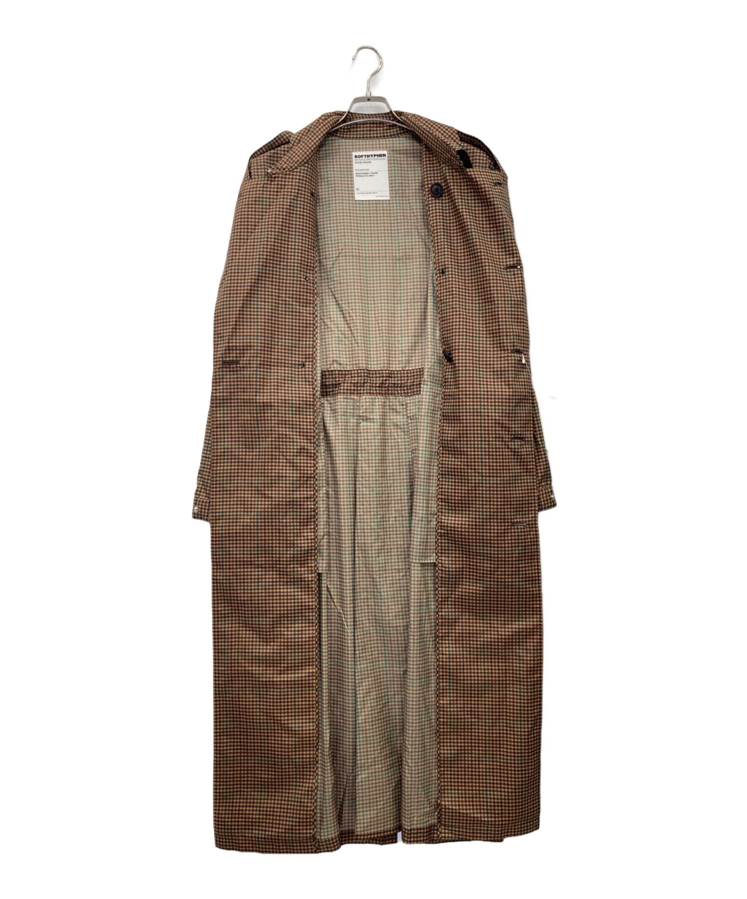 中古・古着通販】SOFTHYPHEN (ソフトハイフン) GUN CLUB CHECK TRENCH